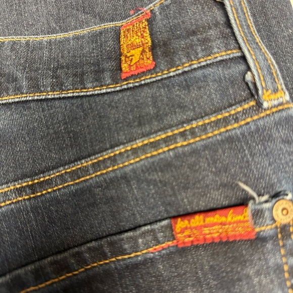 7 For All Mankind Blue Straight Men's Jeans - Picture 3 of 8